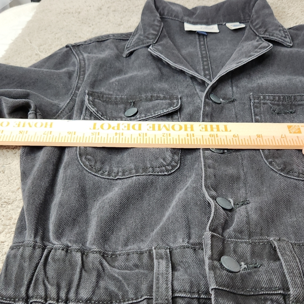 Woman's Long Sleeve Denim Jumpsuit - Universal Threads Black 4 - Picture 12 of 16